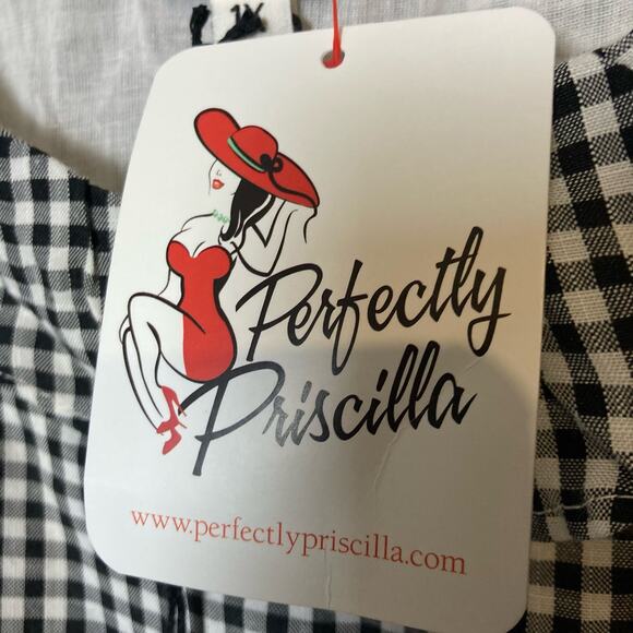 NWT Andree Gingham Off Shoulder Dress Size 1X - Picture 4 of 12